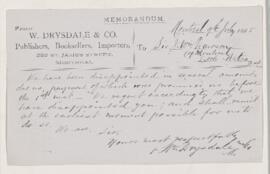 Letter, 9 July 1895