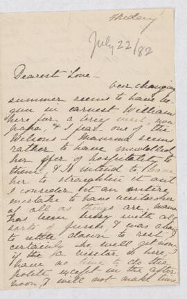 Letter, 22 July 1882