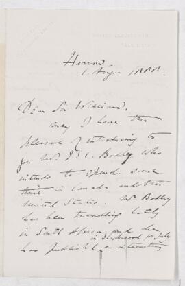 Letter, 1 August 1888