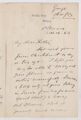 Letter, 14 November 1883