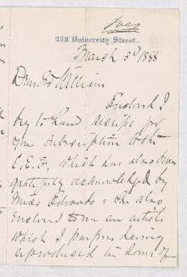 Letter, 3 March 1888