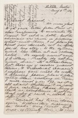 Letter, 6 August 1906