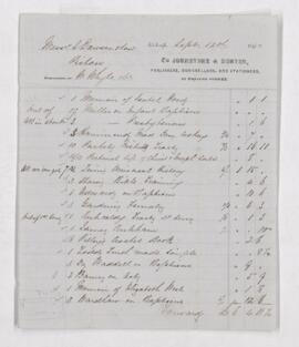 Account, 20 August 1850