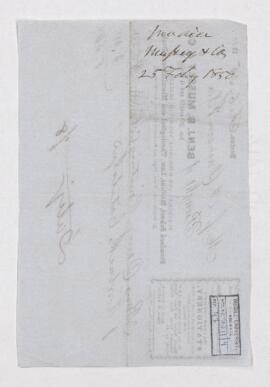 Receipt, 30 August 1850