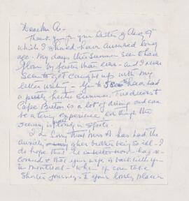 Letter, undated