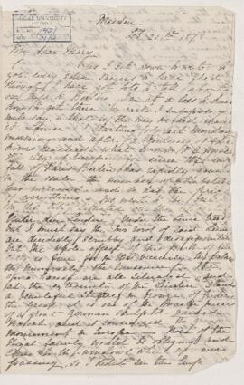 Letter, 25 February 1872