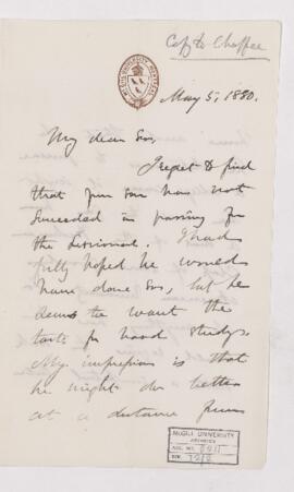 Letter, 5 May 1880