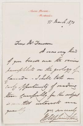 Letter, 15 March 1870