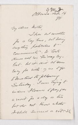 Letter, 14 February 1898