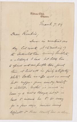 Letter, 7 March 1899