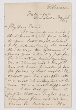 Letter, 18 March 1879