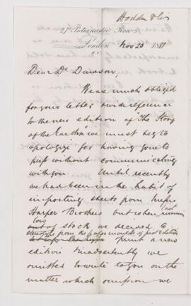 Letter, 25 November 1881