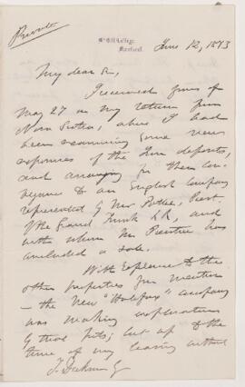 Letter, 12 June 1873