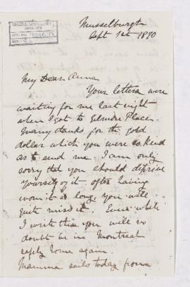 Letter, 1 September 1870