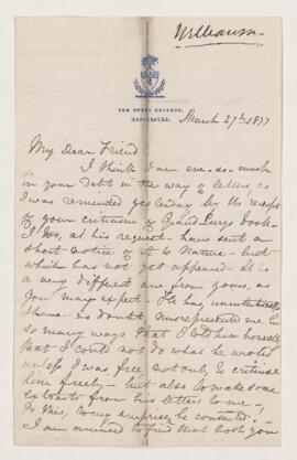 Letter, 27 March 1877