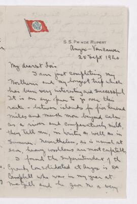 Letter, 25 September 1920