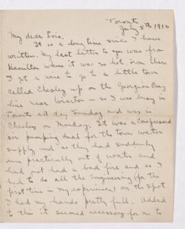 Letter, 5 July 1910