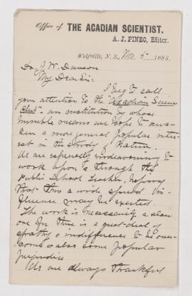 Letter, 5 November 1883