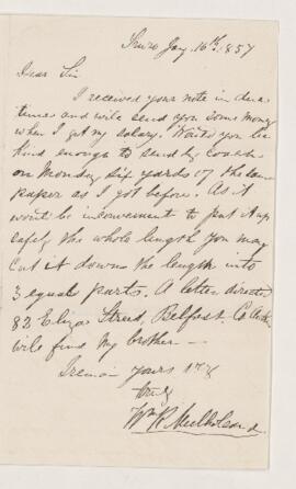 Letter, 16 January 1857