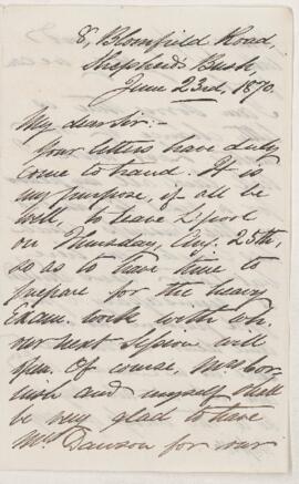 Letter, 23 June 1870