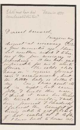 Letter, December 1890