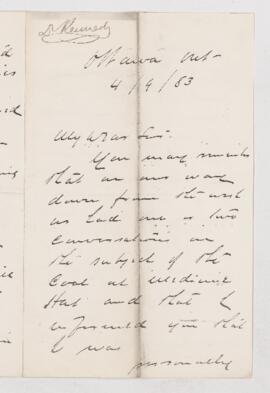 Letter, 4 September 1883