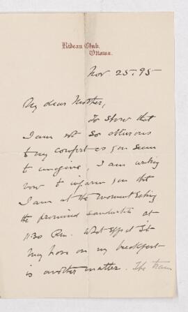 Letter, 25 November 1895