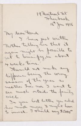 Letter, 16 January 1916