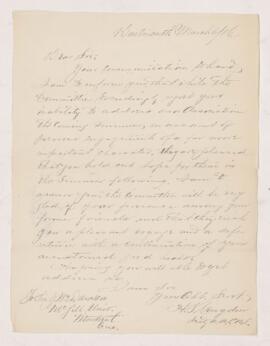 Letter, 6 March 1886