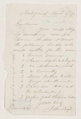 Letter, 9 March 1857