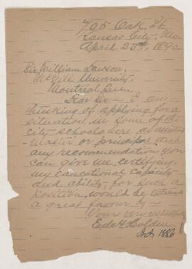 Letter, 23 April 1890