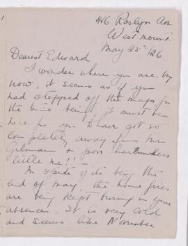 Letter, 25 May 1925