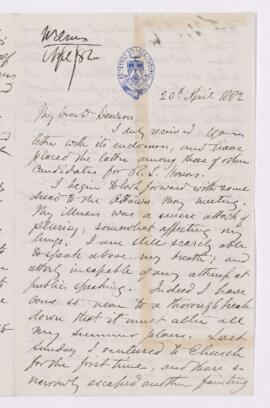 Letter, 20 April 1882