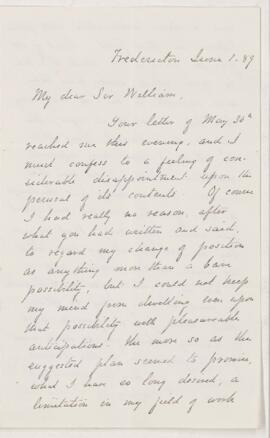 Letter, 1 June 1889