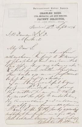 Letter, 11 September 1876