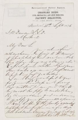 Letter, 11 September 1876