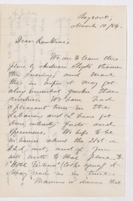 Letter, 10 March 1884