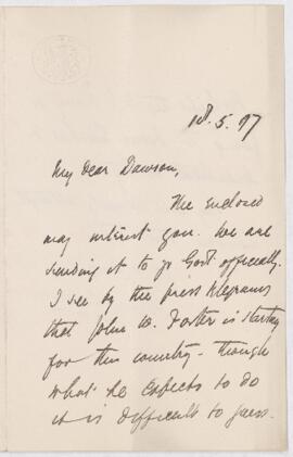 Letter, 18 May 1897