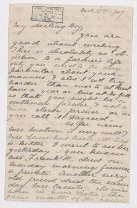 Letter, 17 March 1909