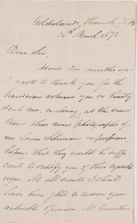 Letter, 30 March 1872