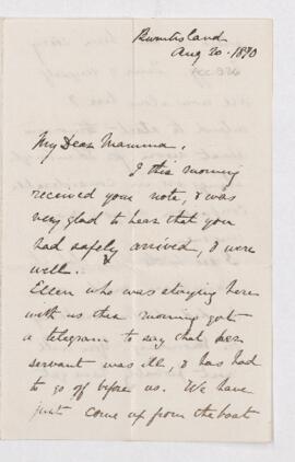 Letter, 30 August 1870