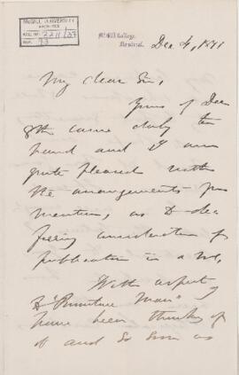 Letter, 4 December 1871