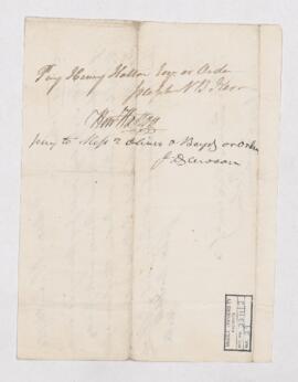 Bill of exchange, 6 August 1836