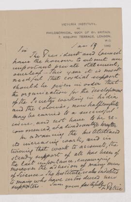 Letter, 19 January 1882