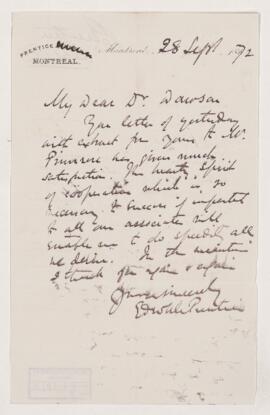 Letter, 28 September 1872