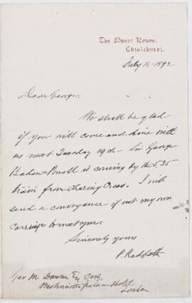 Letter, 14 July 1892