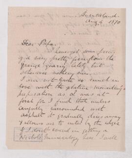 Letter, 3 August 1870