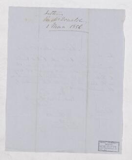 Letter, 1 March 1856