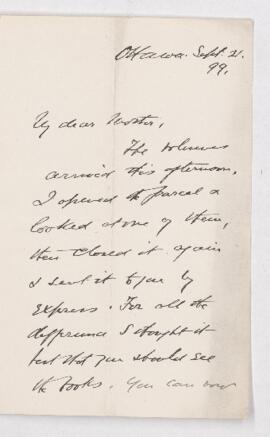 Letter, 21 September 1899