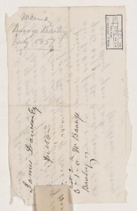 Letter, July 1857